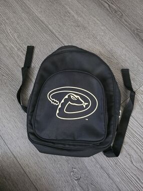 MLB Arizona Diamondbacks Black Mini Backpack with Cream Snake Logo